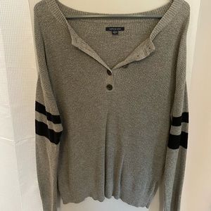 American eagle henley button up sweater